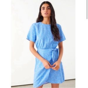 Never worn blue faux wrap dress from & Other Stories